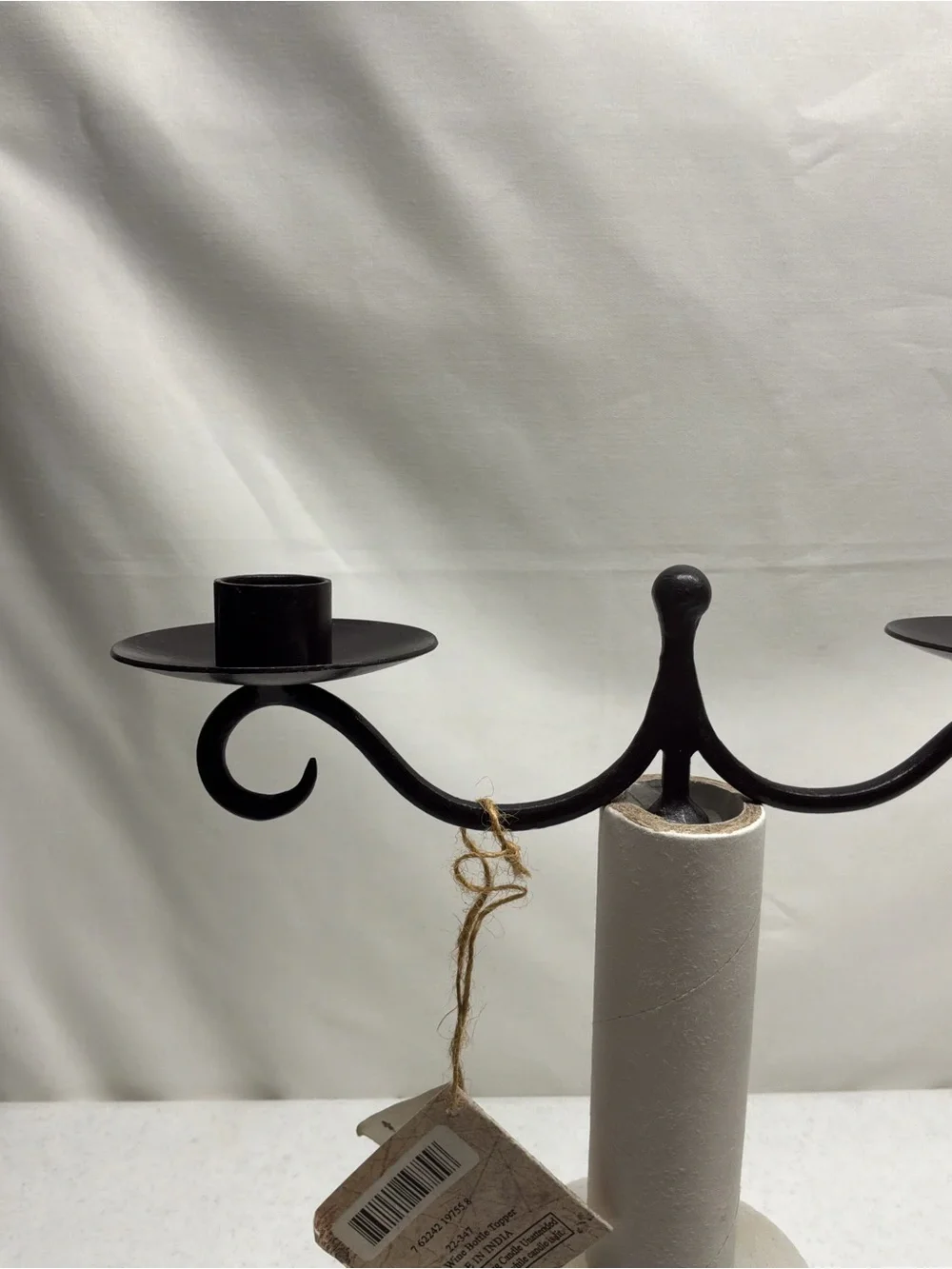 Bringier McConnell Scroll Metal Double Candle Wine Topper